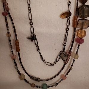 Silpada Chalcedony smokey quartz